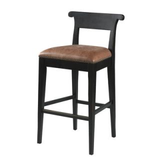 Reual James Et Cetera Bar Stool with Cushion 701 Frame Finish Onyx Distresse