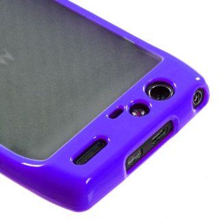 MYBAT MOTXT912CASKGM0044NP Soft Gummy Transparent Protective Case for MOtoROLA XT912 (Droid Razr)   1 Pack   Retail Packaging   Clear/Solid Purple Cell Phones & Accessories