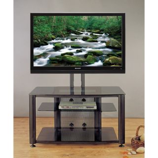VTI Flat Panel TV Cart 42 TV Stand HFR403SB/BB (F) Frame Black, Glass Color