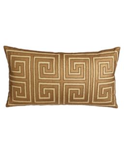Beaded Greek Key Pillow, 14 x 25