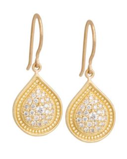 Bohemian Pave Pear Earrings with Diamonds   Jamie Wolf