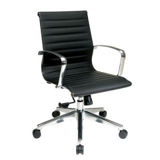 Office Star Eco Leather Conference Chair in Black 74613 LT