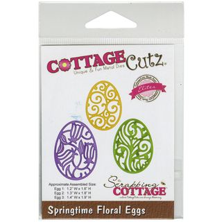 Cottagecutz Elites Dies 1.2inx1.6in To 1.4inx1.9in springtime Floral Eggs