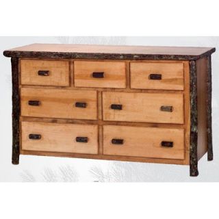 Fireside Lodge Hickory 7 Drawer Dresser 8205 Finish Traditional, Type Value