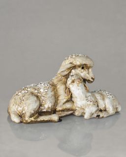 Sheep and Lamb Figurine   Jay Strongwater