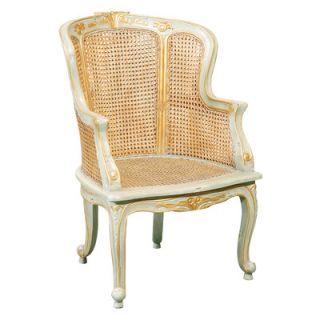 Furniture Classics LTD Louis XV Bergere Hand Painted Arm Chair 1364