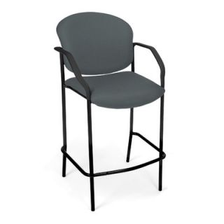 OFM Café Height Chair with Arms 404 C 80 Fabric Color Gray