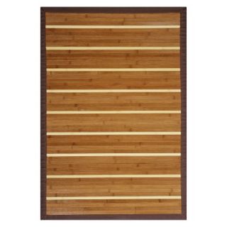 Striped Bamboo Area Rug   Natural (8x10)