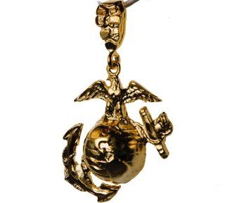 US Marine Corps pendant EXTRA LARGE 18k gold Plated D26 Jewelry