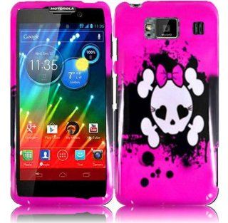 Pink Skull Hard Cover Case for Motorola Droid RAZR MAXX HD XT926 Cell Phones & Accessories