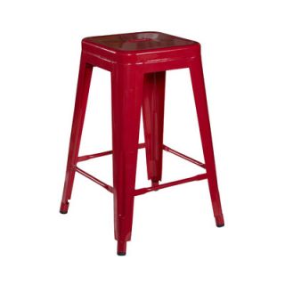 Linon 24 Bar Stool 03214BLK 02 AS U / 03214RED 02 AS U Color Red