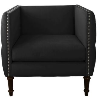 Skyline Furniture Velvet Tufted Nail Button Arm Chair 5005GN PWVLVBLC / 5005G