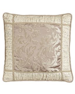Leaf Pillow with Ruched Lace Frame & Cording, 20Sq.   Sweet Dreams