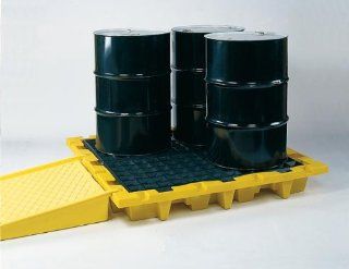 Eagle Yellow High Density Polyethylene 6000 lb 66 gal Spill Pallet   Supports 4 Drums   58 1/2 in Width   58 1/2 in Length   7 3/4 in Height   1646 [PRICE is per EACH]