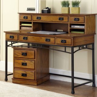 Home Styles Modern Craftsman Executive Desk with Hutch and Mobile File 5050 1521
