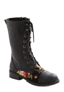 Blooming Saddles Boot in Black  Mod Retro Vintage Boots