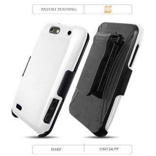 3 in 1 Combo Case & Holster for Motorola DROID 4 XT894, White Cell Phones & Accessories