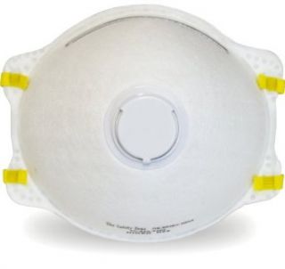 Safety Zone RS 920 EV N95 NIOSH N95 Certified Particulate Disposable Respirator Dust Mask with Exhalation Valve, (Box of 10) Science Lab Face Masks
