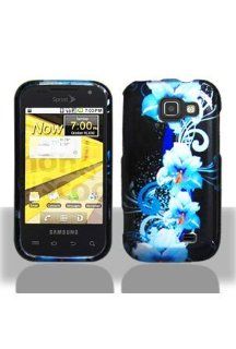 Samsung M920 Transform Graphic Case   Blue Flower Cell Phones & Accessories