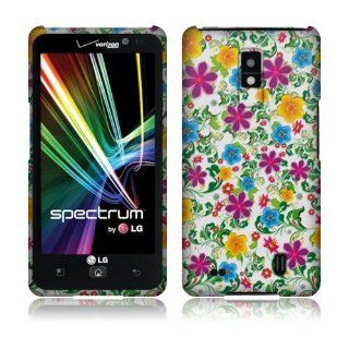 LG Spectrum VS920 Flower Garden Rubberized Cover Cell Phones & Accessories