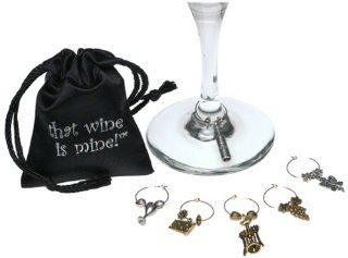 That Wine Is Mine Vineyard Wine Glass Charms, Set of 6 Kitchen & Dining