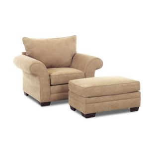 Klaussner Furniture Holly Fabric Arm Chair and Ottoman 0120131