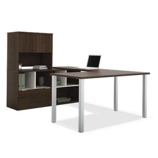 Bestar Contempo U Shaped Desk with Storage Hutch 50851 60 / 50851 78 Finish 