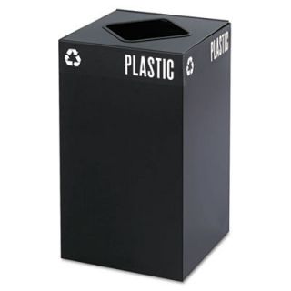 Safco Products Public Square Recycling Container in Black SAF298 Size 25 Gal