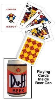 The Simpsons Duff Beer Can with Playing Cards Toys & Games