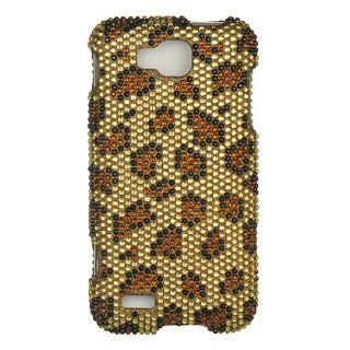 Golden Leopard Diamond Crystal Bling Protector Case for Samsung Ativ Odyssey SGH T899 Cell Phones & Accessories