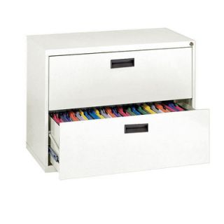 Sandusky 400 Series 2 Drawer  File Cabinet E202L Finish White