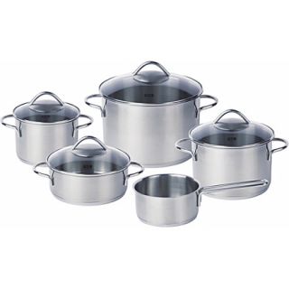 FISSLER   Five piece stainless steel cookware set