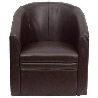 FlashFurniture Club Lounge Chair with Barrel Shape GOS03BNFULL Finish Brown