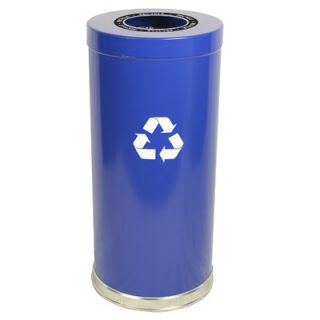 Witt 15 W Single Stream Recycling Unit with One Opening 15RTXX 1H Color Blue