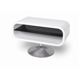 Techlink Opod 32 TV Stand OP80 Finish White with Chrome base
