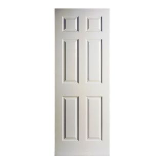ReliaBilt 6 Panel Hollow Core Textured Molded Composite Left Hand Interior Single Prehung Door (Common 80 in x 36 in; Actual 81.75 in x 37.75 in)