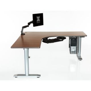 Populas Vox Adjustable Perfect Corner Desk VX 727230 PC L Finish Urban Walnut