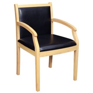 Regency Regent Wood and Leather Guest Side Chair 9875L Finish Natural