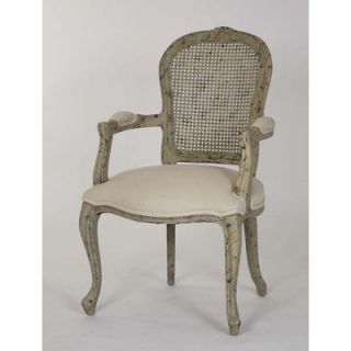 Zentique Inc. Lyon Fabric Arm Chair CFH122 CANE 432 H013