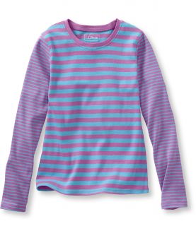 Girls Freeport Knit Tee, Long Sleeve Stripe Little Girls