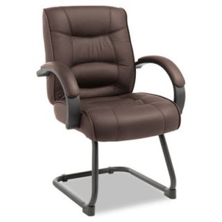 Alera Strada Series Guest Chair ALESR43LS Leather Color Brown Leather