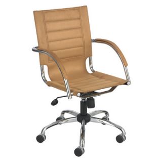 Safco Products Flaunt Series Mid Back Managerial Chair SAF3456 Finish Camel 