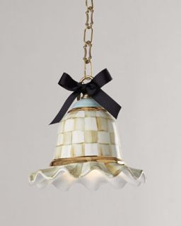 Small Parchment Check Pendant Lamp   MacKenzie Childs