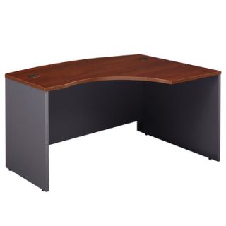 Bush Series C Right L Bow Desk WCXXX22 Finish Hansen Cherry