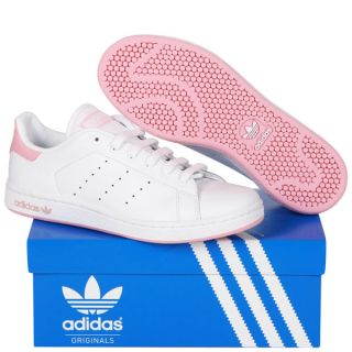 adidas Womens Stan Smith Trainers   White/Pink      Sports & Leisure