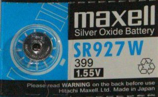 One (1) X Maxell 399 SR927W SB BP Silver Oxide Watch Battery 1.55v Blister Packed Health & Personal Care