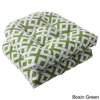 Pillow Perfect Boxin Outdoor Wicker Seat Cushions (set Of 2)