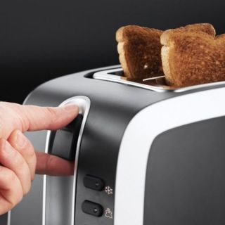 Russell Hobbs Mono 2 Slice Toaster   Black and White Monochrome      Homeware