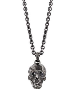 Mens Classic Chain Skull Necklace   John Hardy
