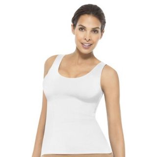 ASSETS By Sara Blakely A Spanx Brand Womens Scoop Neck Tank 1643   White S